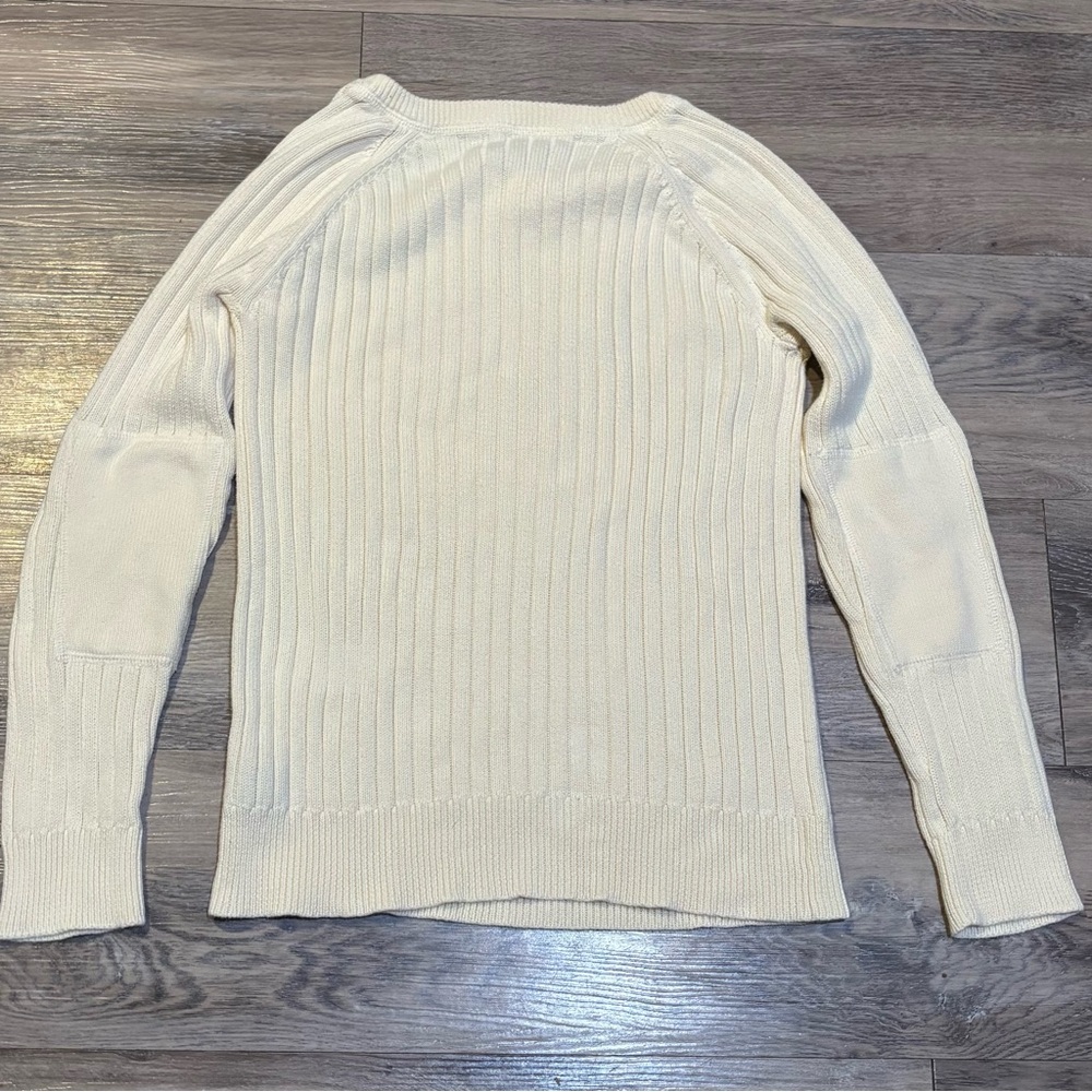Lauren Ralph Lauren Jeans Co. Cotton Ribbed knit sweater Sz M Zip neckline - Picture 7 of 7
